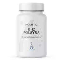 Witamina B12 Holistic B-12 Folsyra 90 tabletek wegańskich do ssania metylokobalamina
