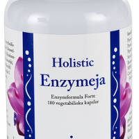 Enzymy  Enzymeja Holistic Metylosulfonylometan, Ekstrakt z Kurkuminy, Boswellia serrata, Cytrynian wapnia Proteaza 6.0, Proteaza 4.5, Peptydaza, Serrapeptaza, Bromelaina 180 kaps