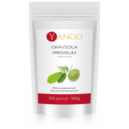 Graviola Premium Yango Annona muricata sproszkowane liście gravioli, 100g