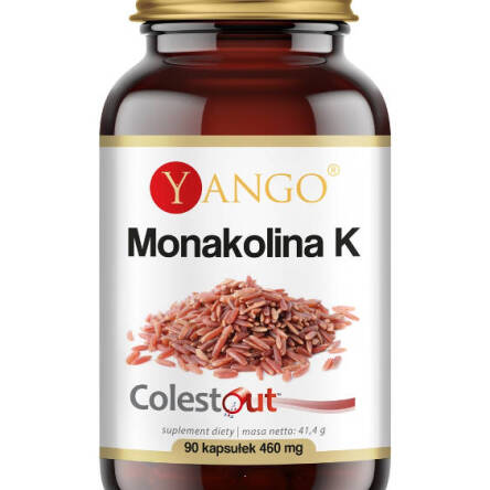 Monakolina K - 90 kaps. YANGO Ekstrakt z czerwonych drożdży (Monascus purpureus)
