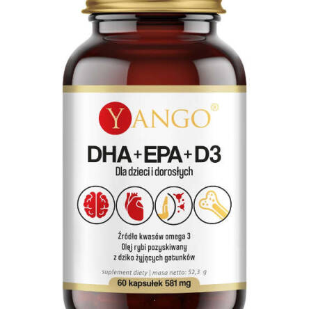 DHA + EPA + D3 (60 kaps.) YANGO 