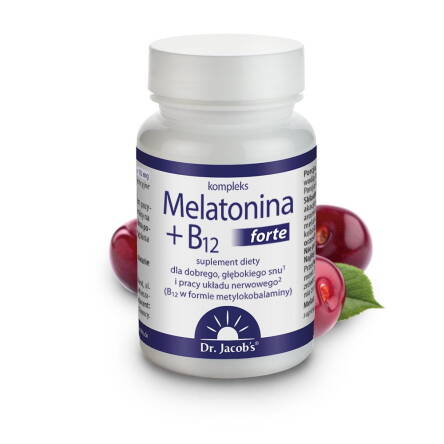 Melatonina + B12 forte Dr. Jacobs 90 tabletek mocna, silna dawka wegańska