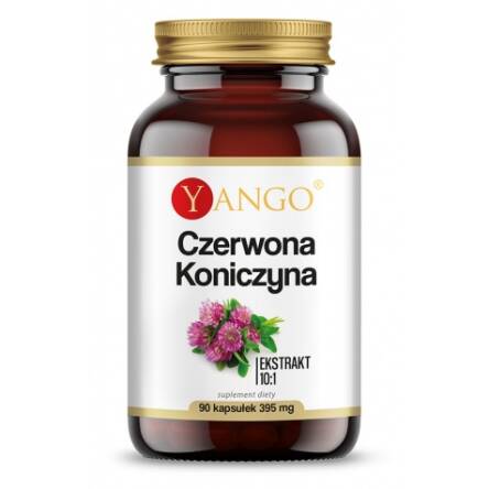 Czerwona koniczyna YANGO - ekstrakt 10:1 Trifolium pratense - 395mg - 90 kapsułek