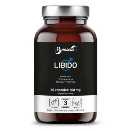Libido ♂ mężczyzn - 50 kapsułek naturalny suplement diety dla Panów - Panaseus