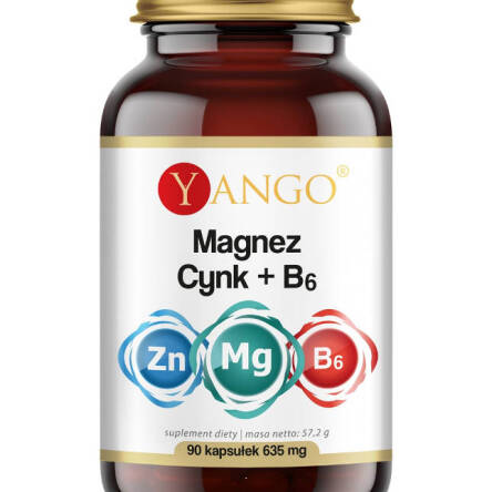 Magnez + Cynk + B6 - 90 kaps. YANGO Suplement diety