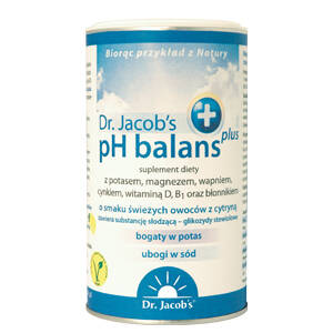 pH Balans Plus Proszek Zasadowy Dr. Jacob's cytrynian potasu, cytrynian magnezu, mleczan wapnia 300g