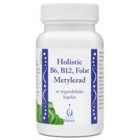 Holistic B6, B12, Folat Metylerad - B6, B12, kwas foliowy - metylowane 60 kaps.