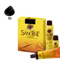 01 Black Sanotint Classic 1 Naturalna farba do trwałej koloryzacji włosów bez amoniaku 125ml