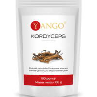 Grzyb Kordyceps YANGO Cordyceps sinensis w proszku 100g na 100dni 10%  polisacharydów