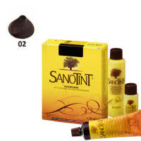 02 Black Brown Sanotint Classic Naturalna farba do trwałej koloryzacji włosów bez amoniaku 125ml Ciemny Brąz 2