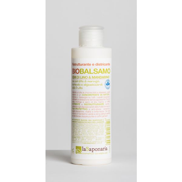 Naturalny balsam do włosów Siemię lniane i Zielona mandarynka La Saponaria 150ml Naturalny balsam do włosów Siemię lniane i Zielona mandarynka La Saponaria 150ml