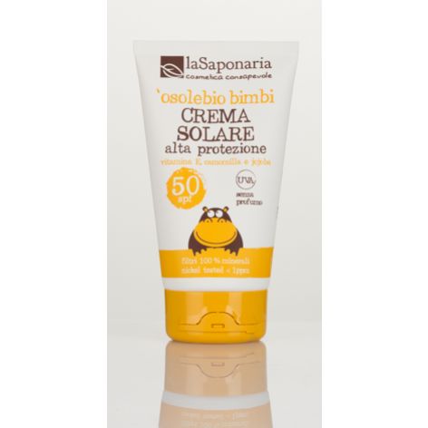 Naturalny Krem do opalania dla dzieci i wrażliwej skóry SPF 50 - O sole BIO La Saponaria 125ml Naturalny Krem do opalania dla dzieci i wrażliwej skóry SPF 50 - O sole BIO La Saponaria 125ml